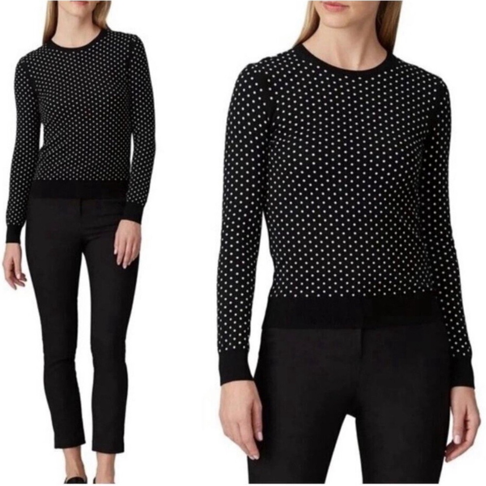 Theory Black and White Polka Dot Sweater S